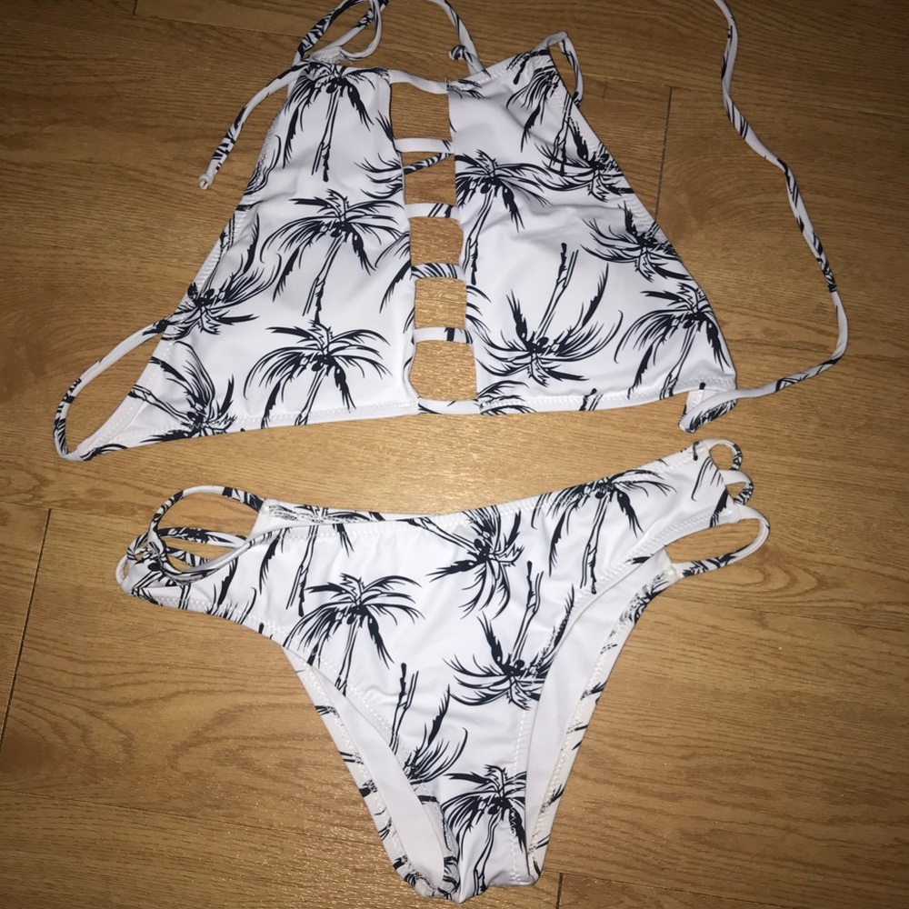 White and black bikini
